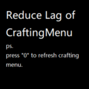 Reduce lag of Crafting menu