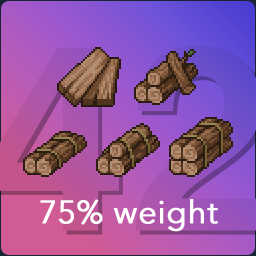 75% Wood Weight