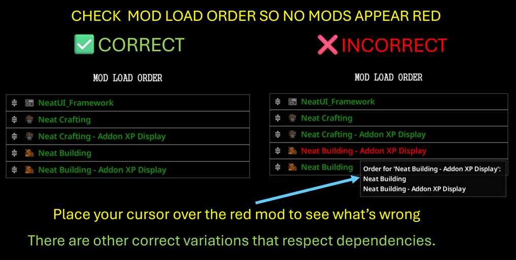 Neat Crafting & Neat Building – XP & Mod Display — screenshot 7