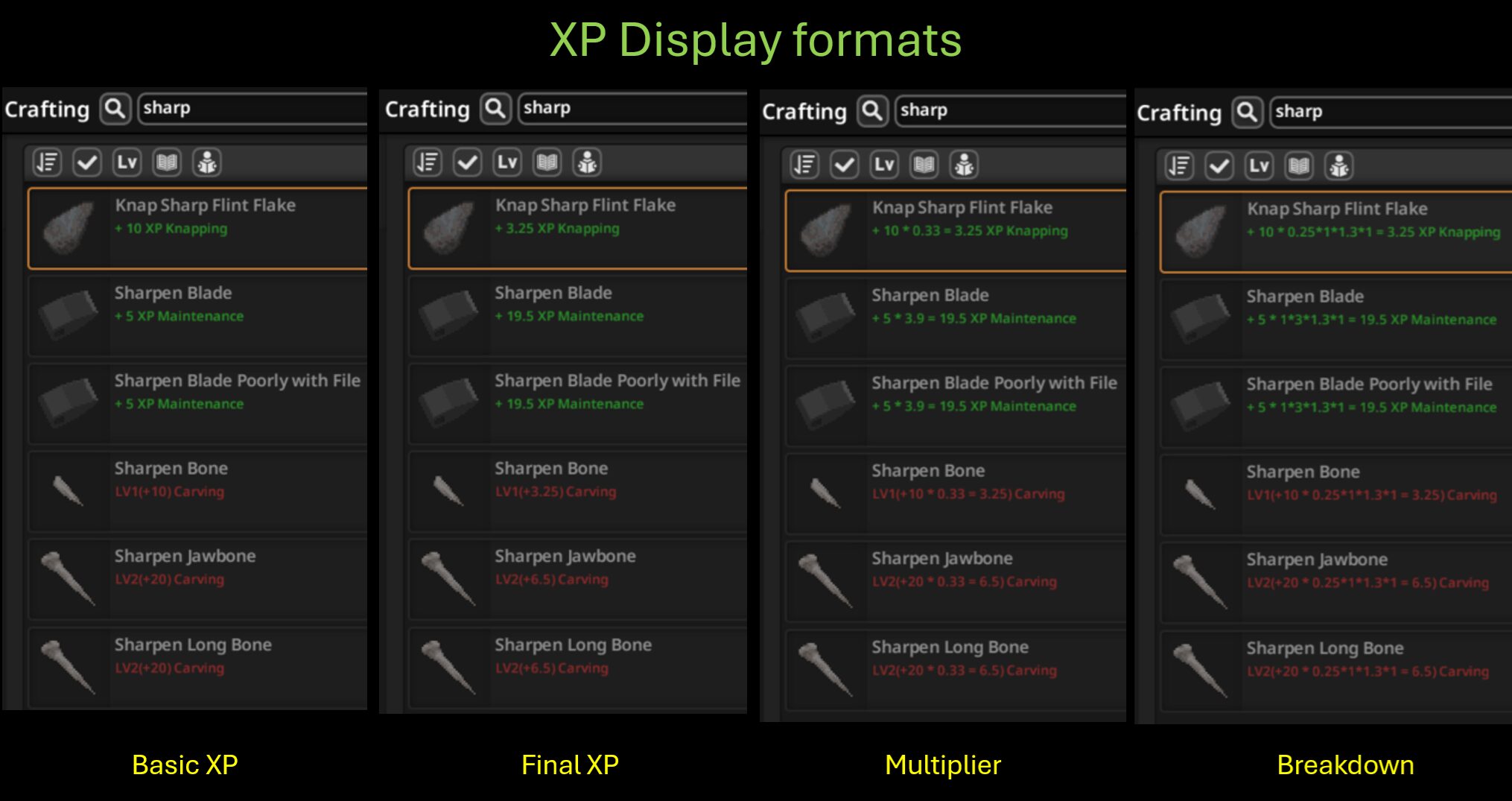 Neat Crafting & Neat Building – XP & Mod Display — screenshot 6