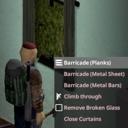 Barricade Option in Menu [42.12]