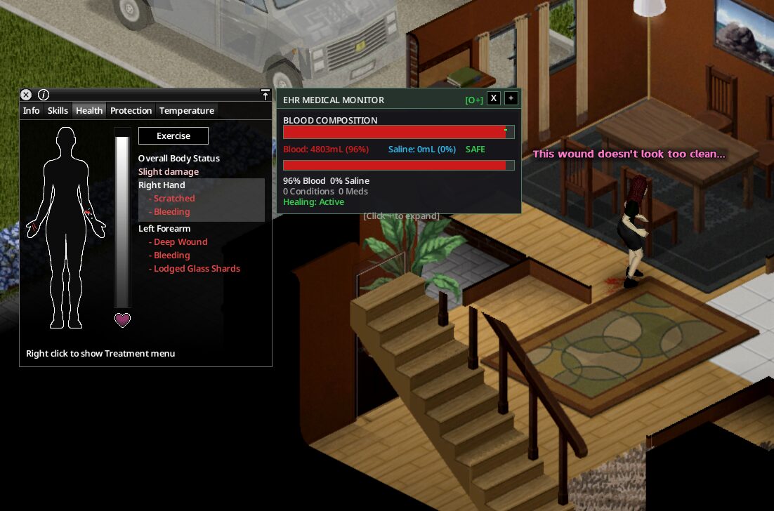 Extensive Health Rework B42 (no longer supported) — screenshot 1