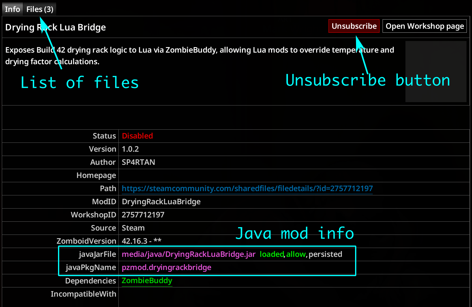 Zed’s Better ModList — screenshot 2