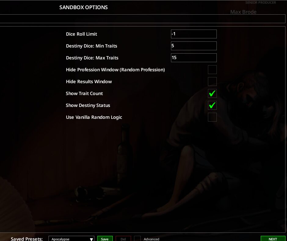 Destiny Dice: Trait & Profession Randomizer — screenshot 4