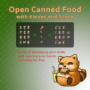 Open Canned Food with Knives and Stone