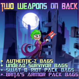 Two Weapons On Back + Modded Bags