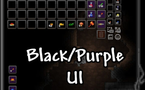 Black/Purple Inventory and Minimap Border UI