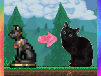 My cat became a bastet statue