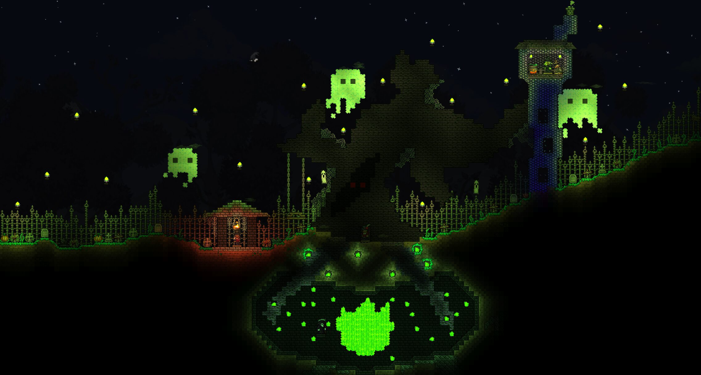 My 6 year old Terraria forever world! — screenshot 8