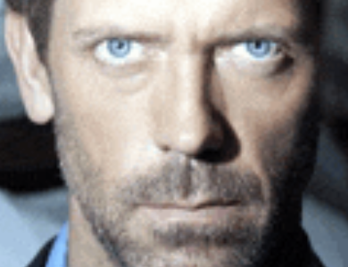 Dr House over nurse portrait