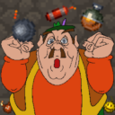 Morshu says BOMBS when bombs are getting thrown