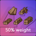 50% Wood Weight
