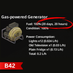 [B42][ABANDONED] Generator Time Remaining