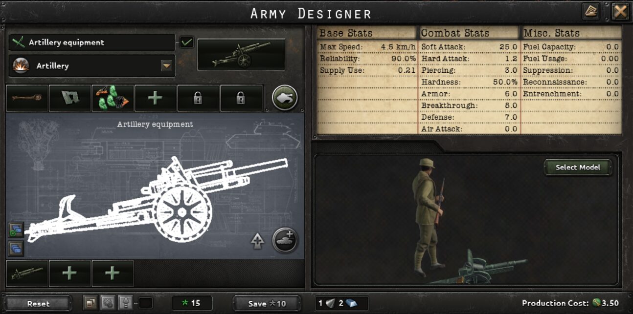 Infantry Equipment & Artillery Designer (NCNS) PFOT — screenshot 5