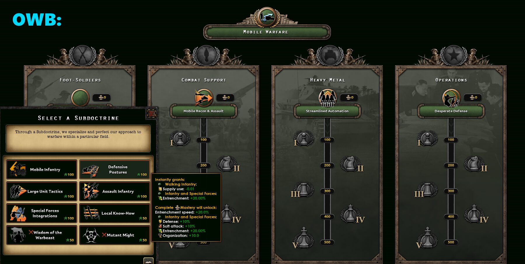 OWB: Grand Doctrines — screenshot 1
