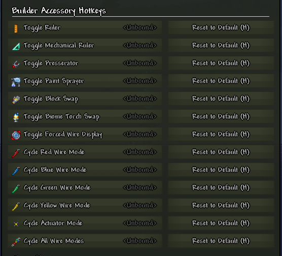 Builder Accessory Hotkeys — screenshot 1