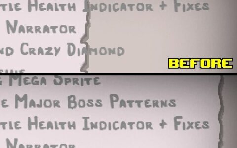 Wider mods menu