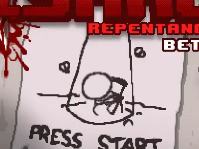 Isaac on chair titlescreen