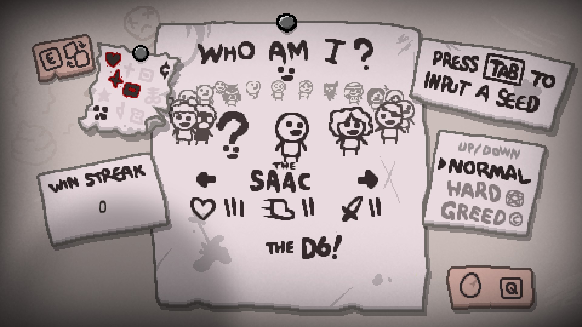 the saac Character Menu — screenshot 2
