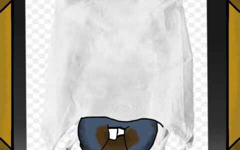 t-blue baby get put in a poorly drawn plastic bag for their war crimes