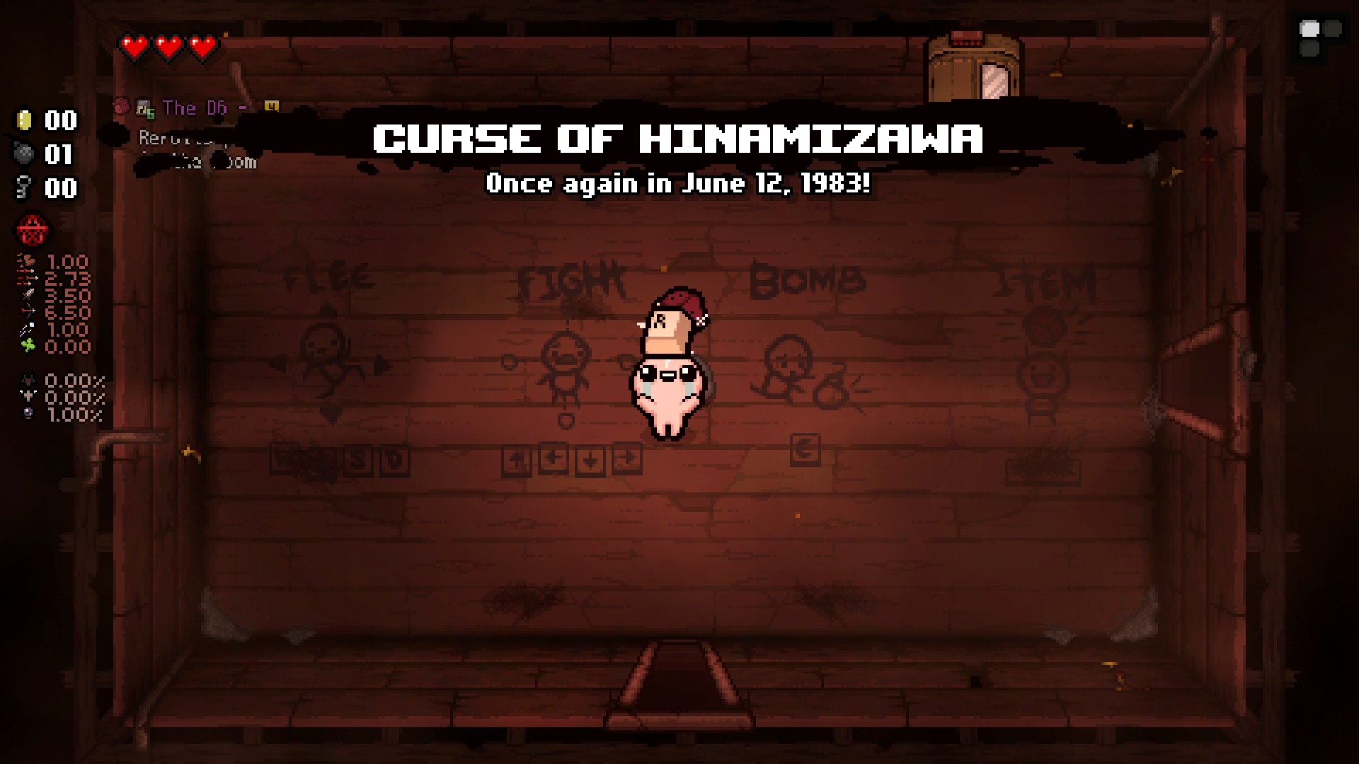 Furude Hanyuu over 1Up and Curse of Hinamizawa over R key — screenshot 4