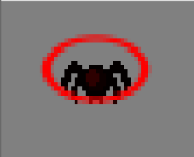 Red Circles Around Spiders
