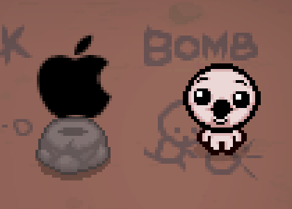 Apple Logo over Apple