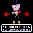 Tenna Replaces Devil/Angel Statues