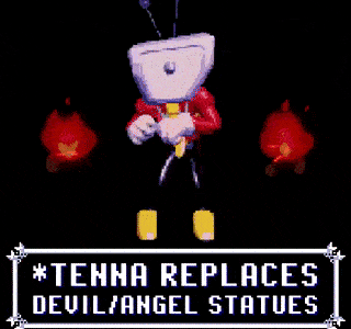 Tenna Replaces Devil/Angel Statues