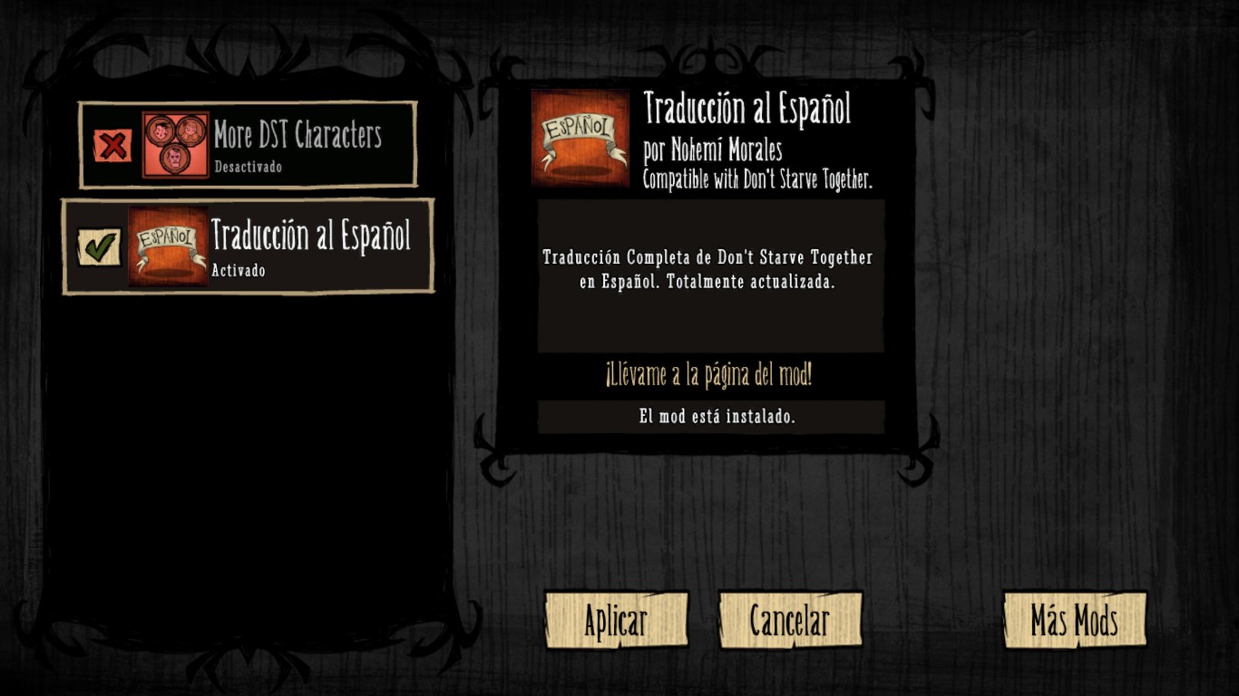 Traducción al Español de Don’t Starve Together — screenshot 2