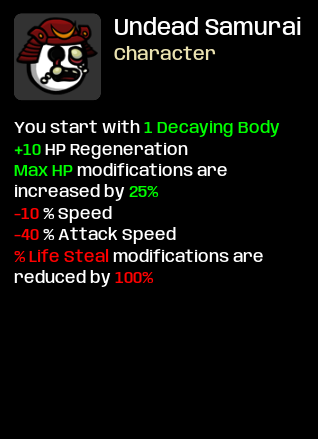 Undead Samurai Character — screenshot 2