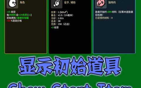 显示初始道具-Show Starting Item