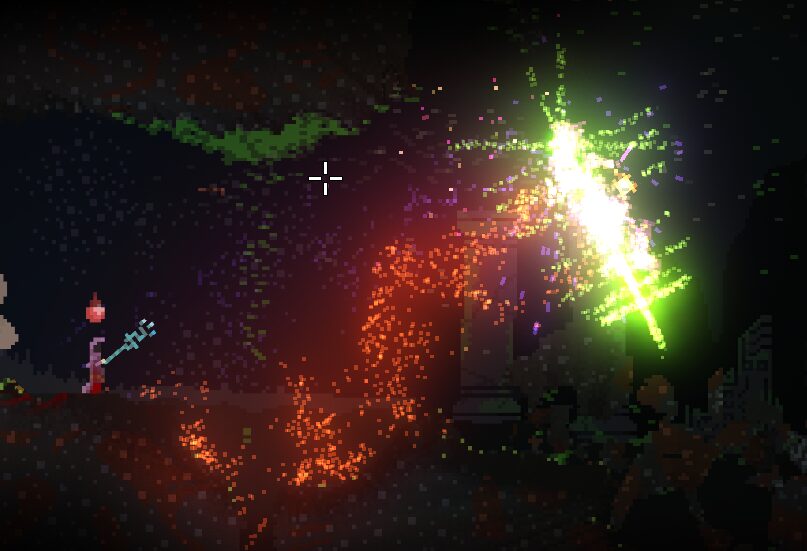 Noita Realistic Particles Behavior Mod — screenshot 1