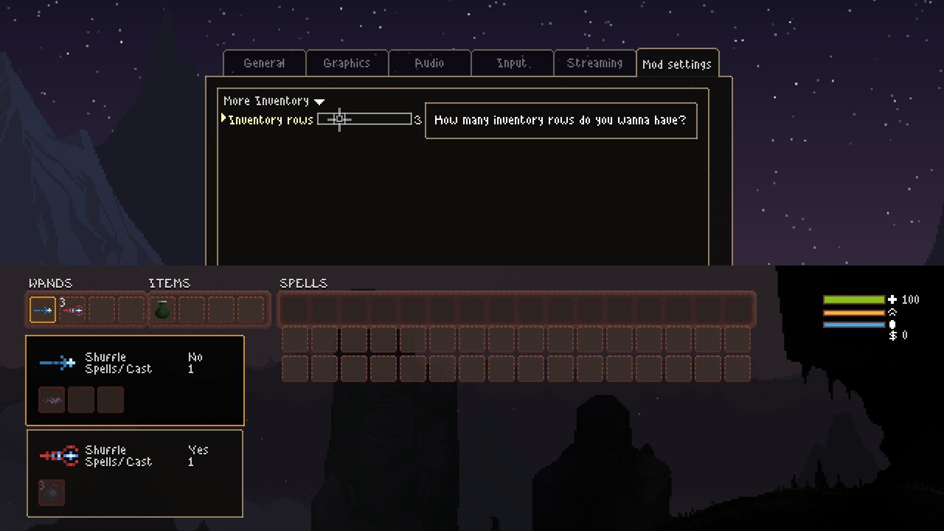 Adjustable Inventory Size — screenshot 1