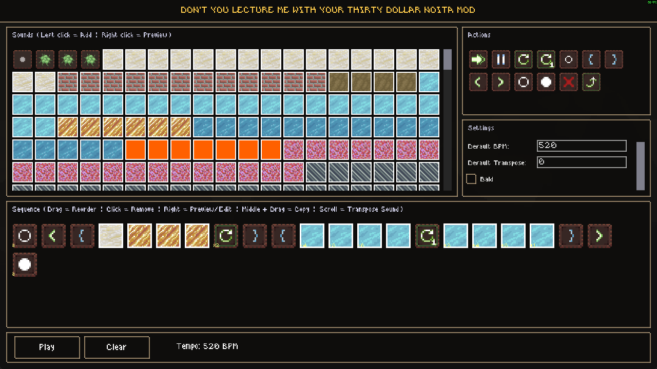 30 Dollar Noita Mod – Noita Music Machine — screenshot 1