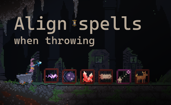 Align spells when throwing — screenshot 1