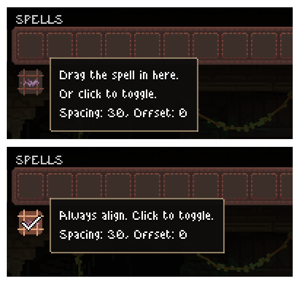 Align spells when throwing — screenshot 3