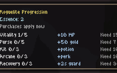 Roguelite Progression (WIP)