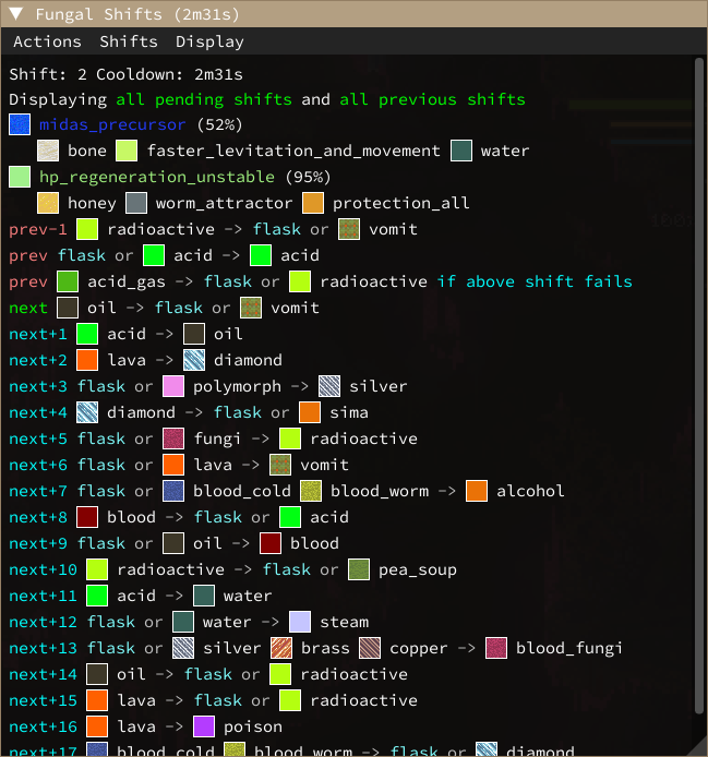 Fungal Shift Query — screenshot 2