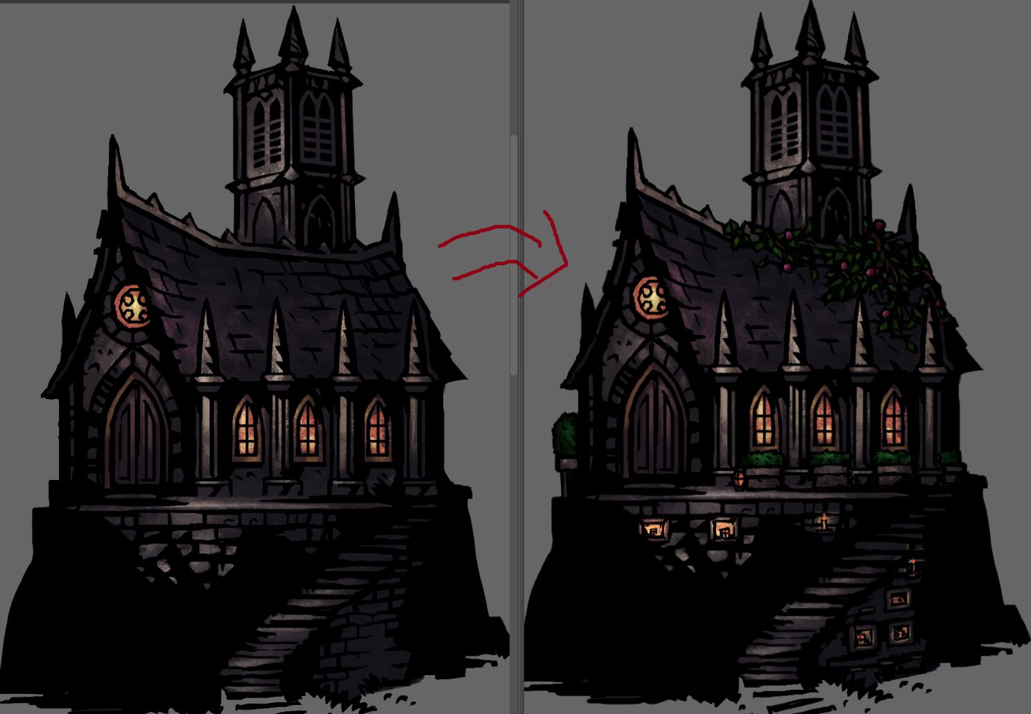 LW- abbey&graveyard add details 教堂和墓地微美化 — screenshot 3