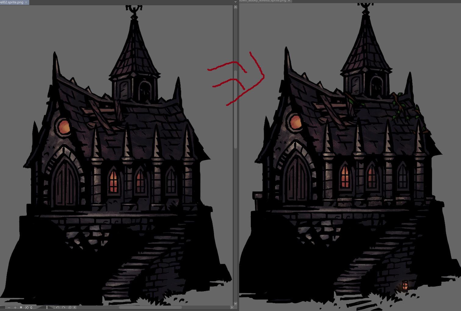 LW- abbey&graveyard add details 教堂和墓地微美化 — screenshot 2