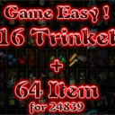16 trinkets + 64 item
