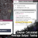 Geyser Calculated Average Output Tooltip