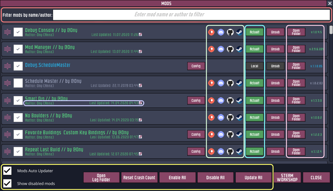 Mod Manager // by @Ony ๐พ โ screenshot 1