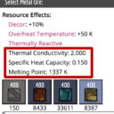 Material Selection Properties