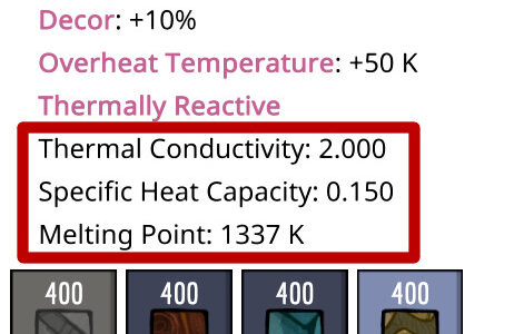 Material Selection Properties