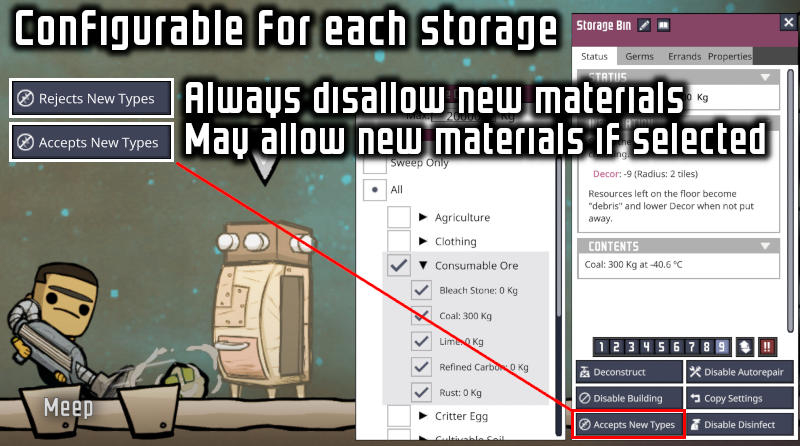 Deselect New Materials — screenshot 2