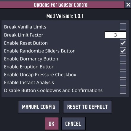 Geyser Control — screenshot 2