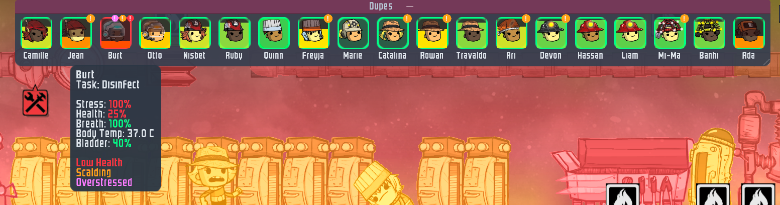 Duplicant Status Bar — screenshot 1