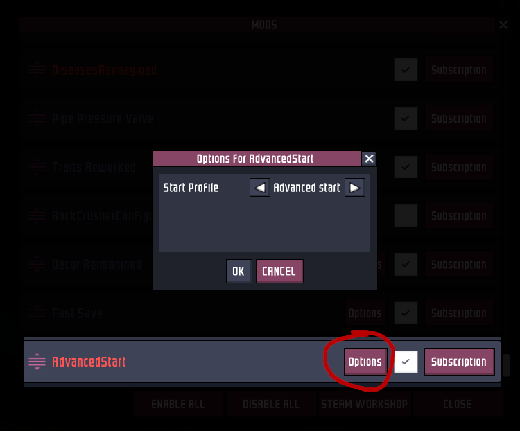 Advanced Start — screenshot 2